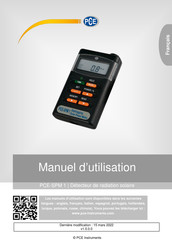 PCE Instruments PCE-SPM 1 Manuel D'utilisation