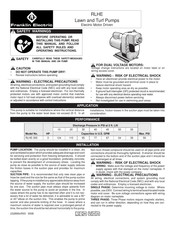 Franklin Electric RLHE-300 Mode D'emploi