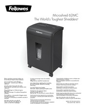 Fellowes Microshred 62MC Mode D'emploi