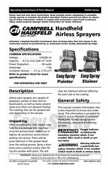 Campbell Hausfeld Easy Spray EZ300 Serie Instructions D'utilisation Et Manuel De Pièces