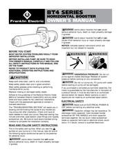 Franklin Electric BT4 Serie Guide D'utilisation