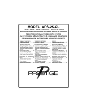 Prestige APS-25-CL Manuel D'instructions