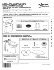 American Standard Studio ActiVate Right Height 2795.119 Mode D'emploi