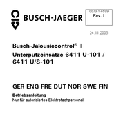 Busch-Jaeger Busch-Jalousiecontrol II 6411 U-101 Mode D'emploi