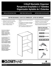 ClosetMaid 3-Shelf Stackable Organizer Directives D'installation