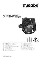 Metabo AS 18 HEPA PC Compact Notice Originale