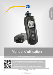 PCE Instruments PCE-T 238 Manuel D'utilisation