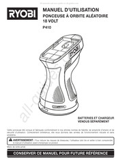 Ryobi P410 Manuel D'utilisation