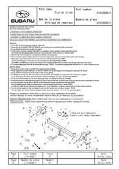 Subaru L1010SG611 Notice D'installation