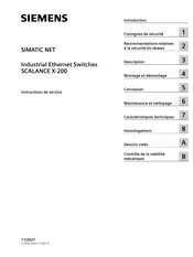 Siemens SIMATIC NET SCALANCE XF204 Instructions De Service