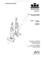 Windsor SENSOR XP18 240V Mode D'emploi