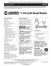 Campbell Hausfeld NB003008 Instructions D'utilisation