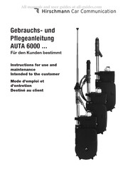 Hirschmann AUTA 6000 Mode D'emploi Et D'entretien