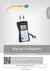 PCE Instruments PCE-TG 50 Manuel D'utilisation