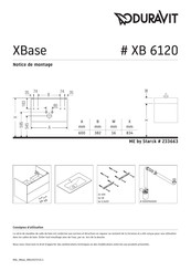 Duravit XBase XB 6120 Notice De Montage