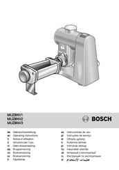 Bosch MUZ8NV2 Notice D'utilisation