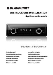 Blaupunkt BRIGHTON 170 BT Instructions D'utilisation