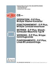 Milnor E-P Plus Manuel D'utilisation