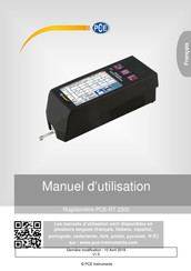 PCE Instruments PCE-RT 2300 Manuel D'utilisation