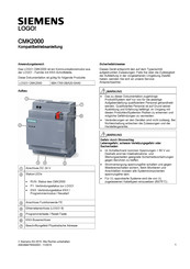 Siemens LOGO! CMK2000 Notice De Service
