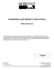 Norcold Ultraline 1210 Instructions D'installation Et D'utilisation