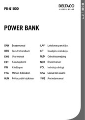 Deltaco PB-Q1000 Manuel D'utilisation