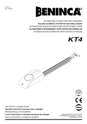 Beninca KT4 Livret D'instructions Et Catalogue Des Pieces De Rechange