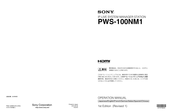 Sony PWS-100NM1 Mode D'emploi