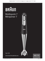 Braun MQ 775 Mode D'emploi