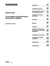 Siemens SIMATIC NET SCALANCE X-200RNA Instructions De Service
