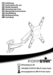 Poppstar 1010469 Mode D'emploi