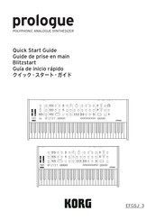 Korg prologue EFGSJ 3 Guide De Prise En Main