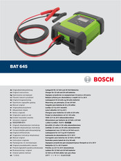 Bosch BAT 645 Notice Originale