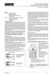 Oventrop Uni XH Instructions Pour L'installation
