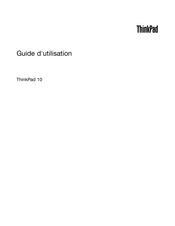 ThinkPad 10 Guide D'utilisation