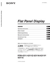 Sony PFM-42V1 Mode D'emploi