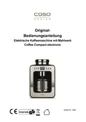 CASO DESIGN Coffee Compact Mode D'emploi