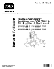 Toro GrandStand TURBO FORCE 91cm Manuel De L'utilisateur
