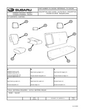 Subaru F411SXC000 Consignes D'installation