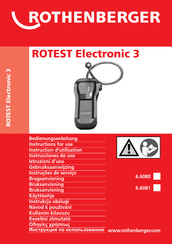 Rothenberger 6.6081 Instructions D'utilisation