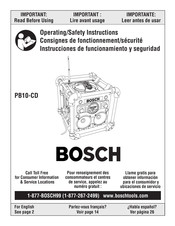 Bosch PB10-CD Consignes De Fonctionnement/Sécurité