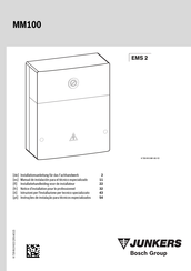 Junkers MM100 Notice D'installation Pour Le Professionnel