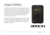 Argon DAB4+ Mode D'emploi