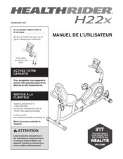 Healthrider H22x Manuel De L'utilisateur