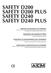 ACM SAFETY D200 Instructions Et Recommandations Pour L'installateur