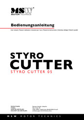 MSW Motor Technics STYRO CUTTER 05 Manuel D'utilisation