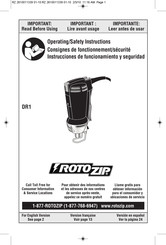 RotoZip DR1 Consignes De Fonctionnement/Sécurité