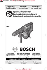 Bosch DH507 Consignes De Fonctionnement/Sécurité