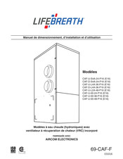 Lifebreath CAF-U-S4A-24-E16 Manuel D'installation Et D'utilisation