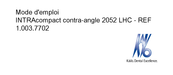 KaVo INTRAcompact 2052 LHC Mode D'emploi